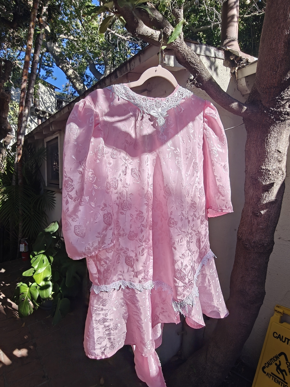 Pink Lace-Trim Vintage Nightgown - Women's Intimates